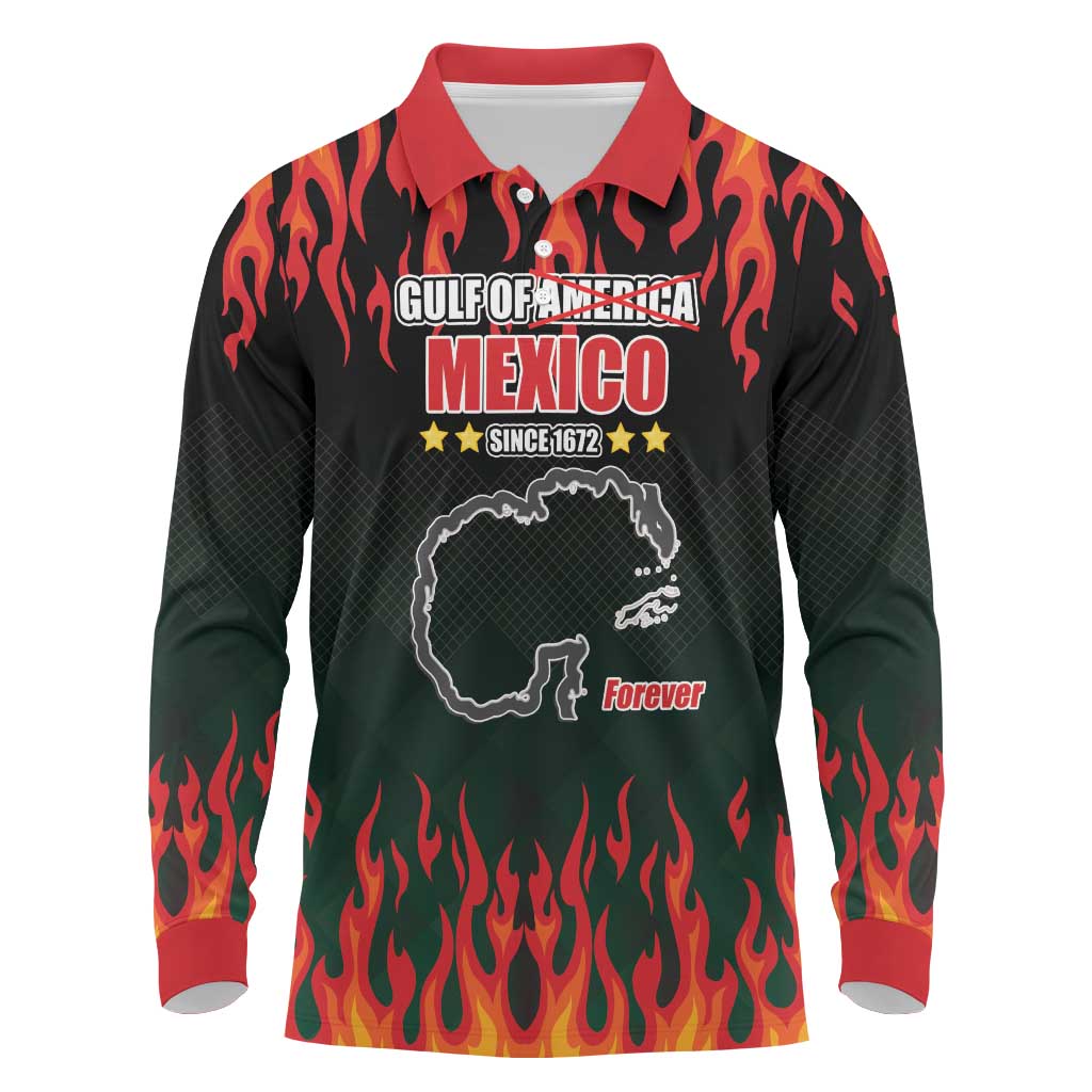 Gulf Of Mexico Since 1672 Long Sleeve Polo Shirt Golfo De Mexico and Forever