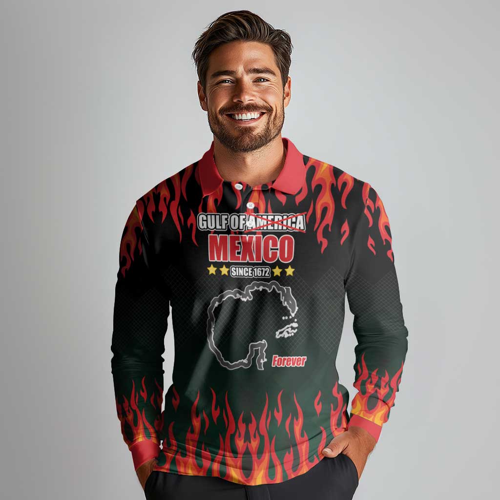 Gulf Of Mexico Since 1672 Long Sleeve Polo Shirt Golfo De Mexico and Forever