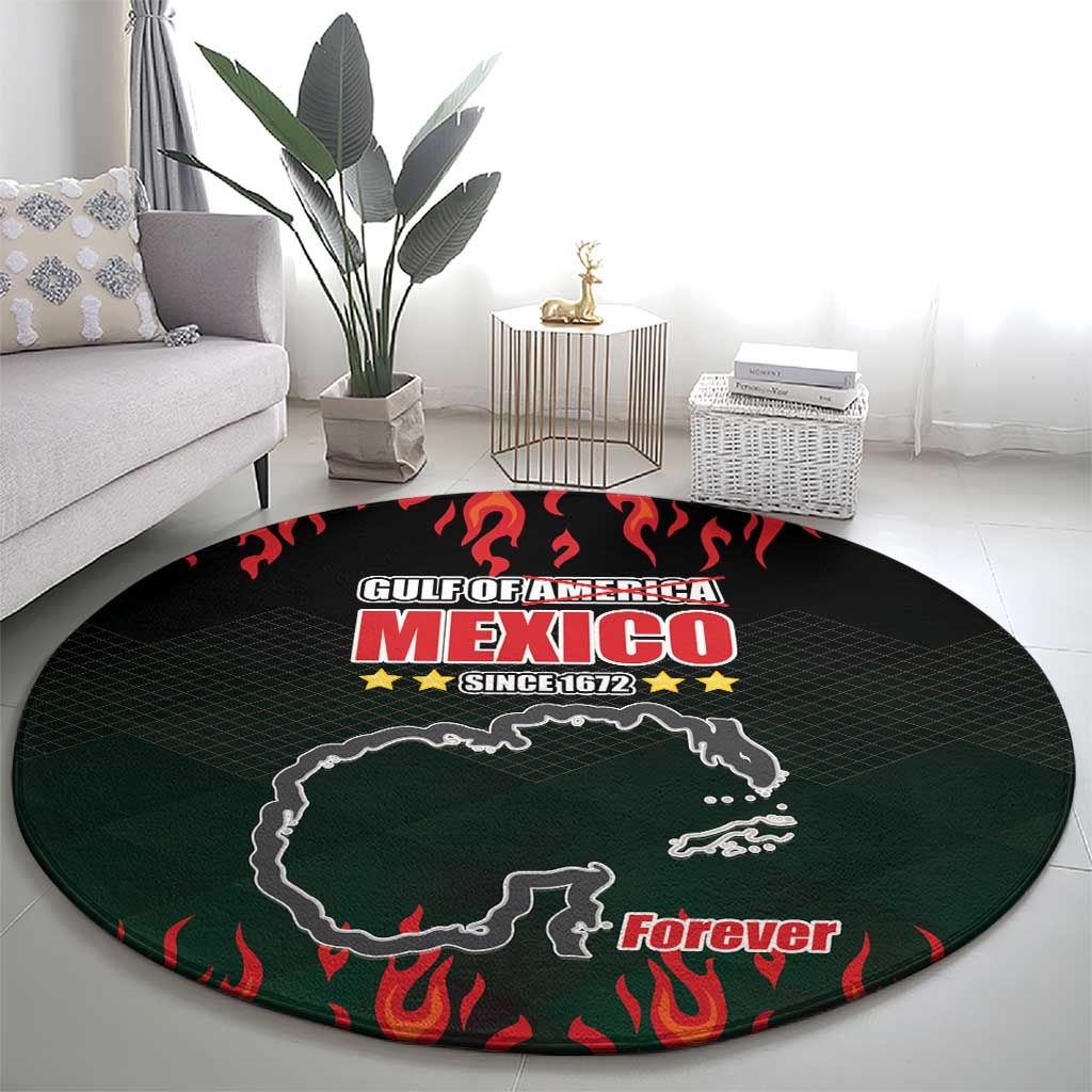 Gulf Of Mexico Since 1672 Round Carpet Golfo De Mexico and Forever