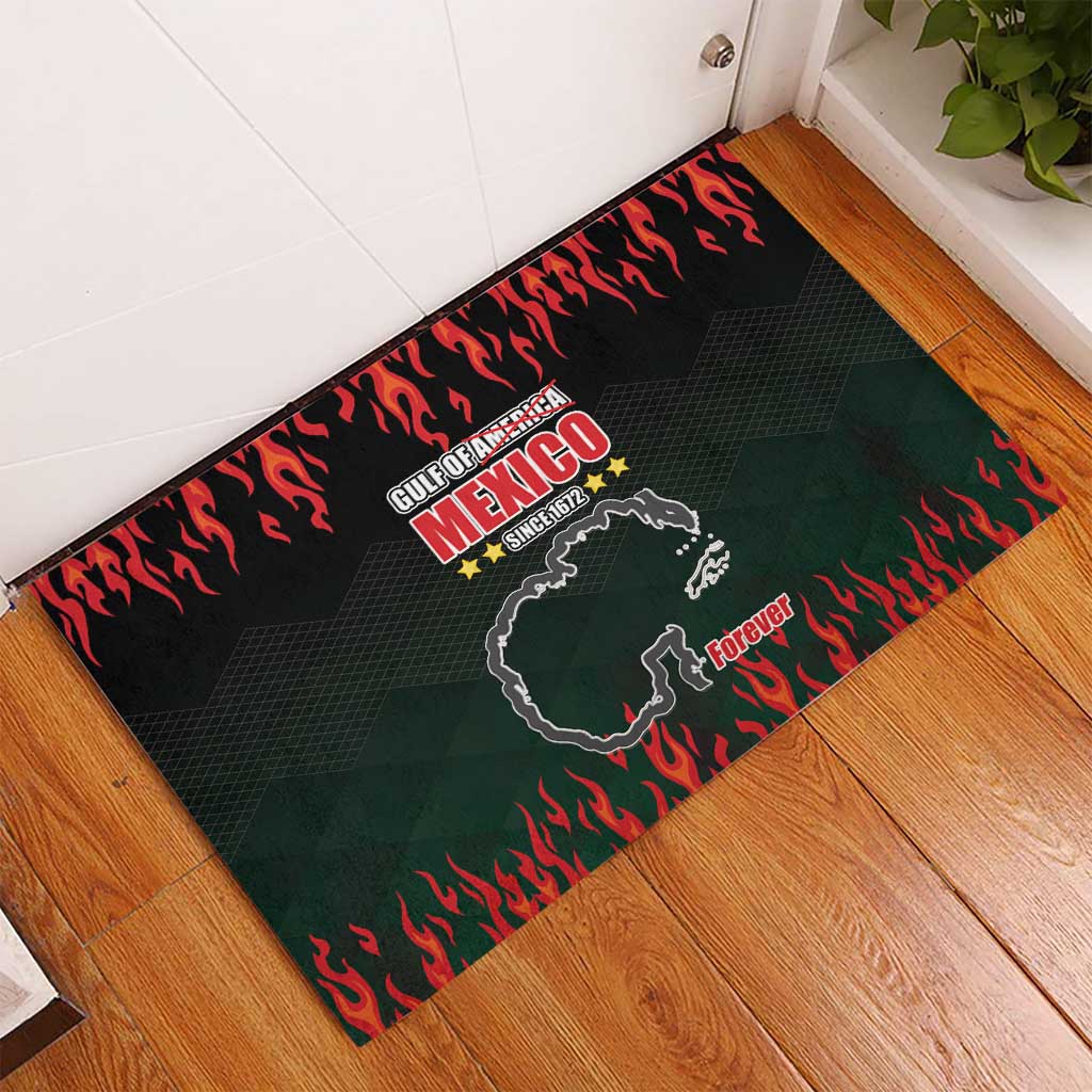Gulf Of Mexico Since 1672 Rubber Doormat Golfo De Mexico and Forever