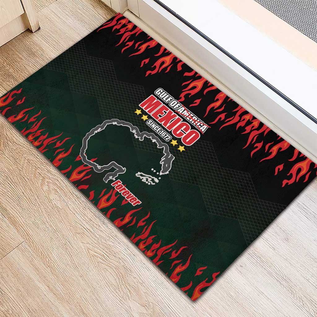 Gulf Of Mexico Since 1672 Rubber Doormat Golfo De Mexico and Forever
