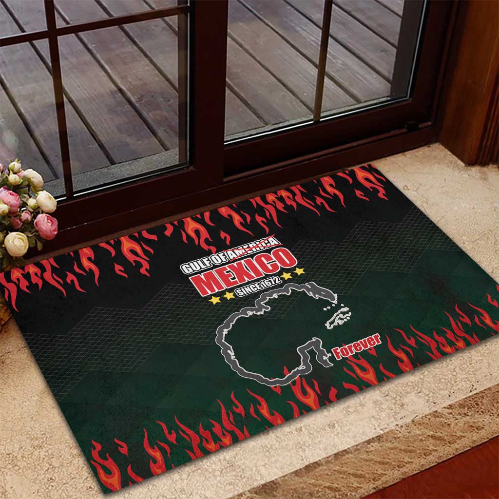 Gulf Of Mexico Since 1672 Rubber Doormat Golfo De Mexico and Forever