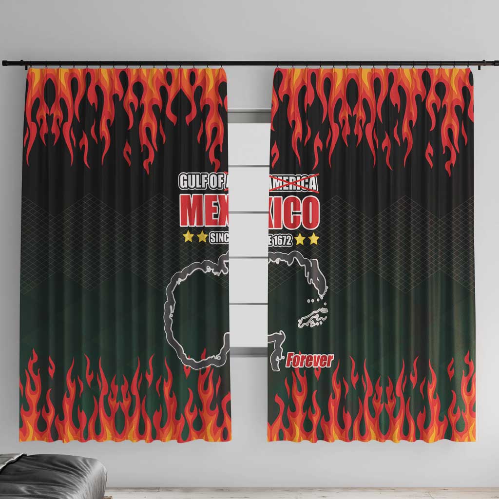 Gulf Of Mexico Since 1672 Window Curtain Golfo De Mexico and Forever