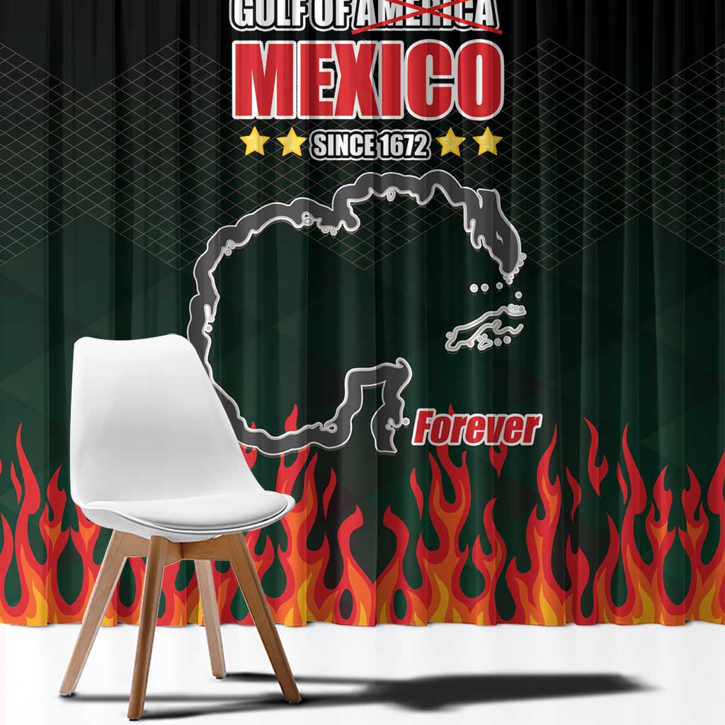 Gulf Of Mexico Since 1672 Window Curtain Golfo De Mexico and Forever