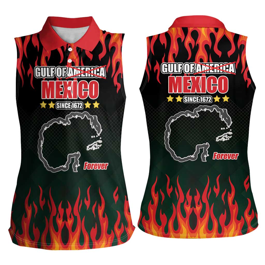 Gulf Of Mexico Since 1672 Women Sleeveless Polo Shirt Golfo De Mexico and Forever