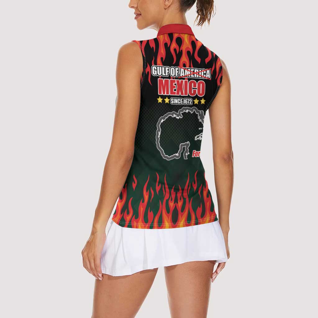 Gulf Of Mexico Since 1672 Women Sleeveless Polo Shirt Golfo De Mexico and Forever