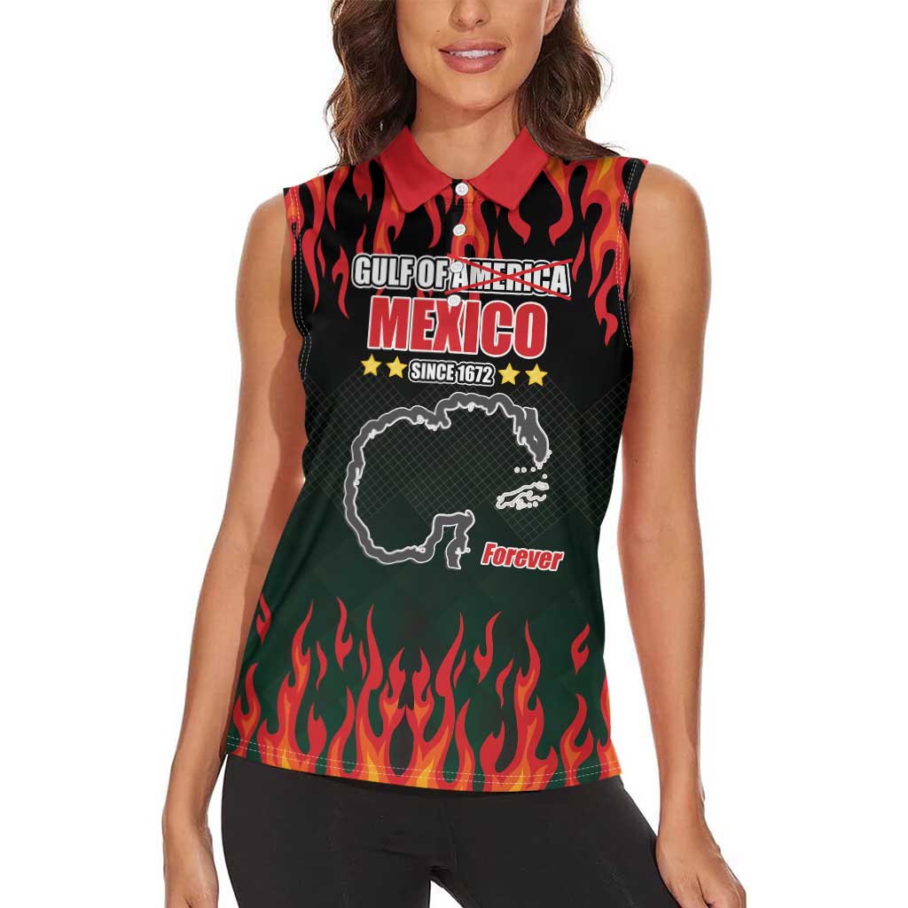 Gulf Of Mexico Since 1672 Women Sleeveless Polo Shirt Golfo De Mexico and Forever