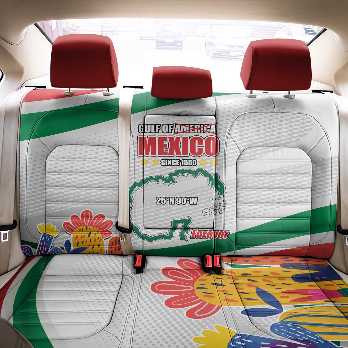 Gulf Of Mexico Since 1550 Back Car Seat Cover Golfo De Mexico Forever