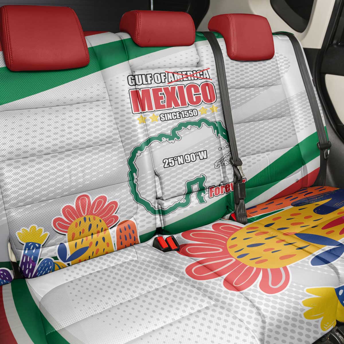 Gulf Of Mexico Since 1550 Back Car Seat Cover Golfo De Mexico Forever