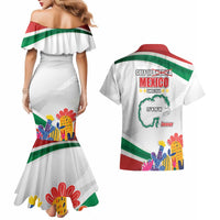Gulf Of Mexico Since 1550 Couples Matching Mermaid Dress and Hawaiian Shirt Golfo De Mexico Forever
