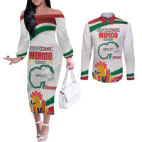 Gulf Of Mexico Since 1550 Couples Matching Off The Shoulder Long Sleeve Dress and Long Sleeve Button Shirt Golfo De Mexico Forever