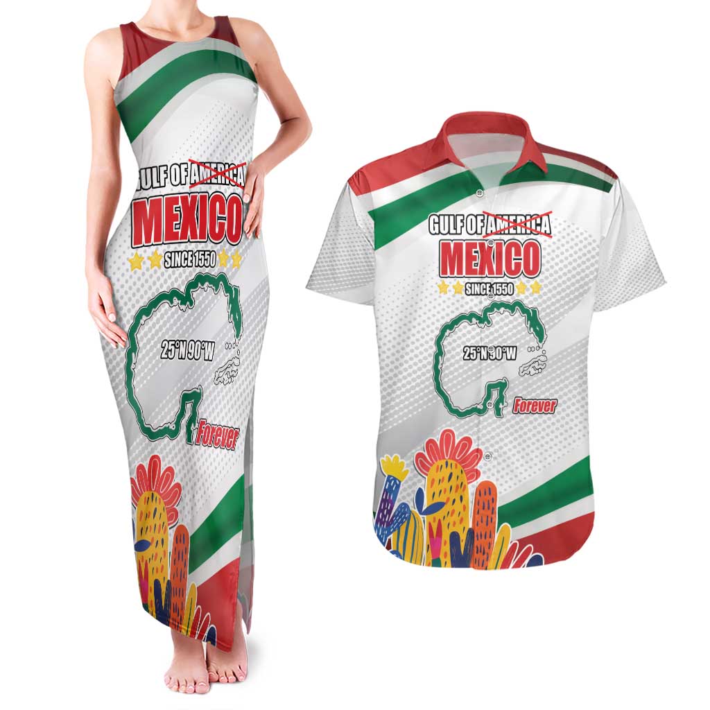 Gulf Of Mexico Since 1550 Couples Matching Tank Maxi Dress and Hawaiian Shirt Golfo De Mexico Forever