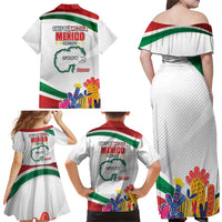 Gulf Of Mexico Since 1550 Family Matching Off Shoulder Maxi Dress and Hawaiian Shirt Golfo De Mexico Forever