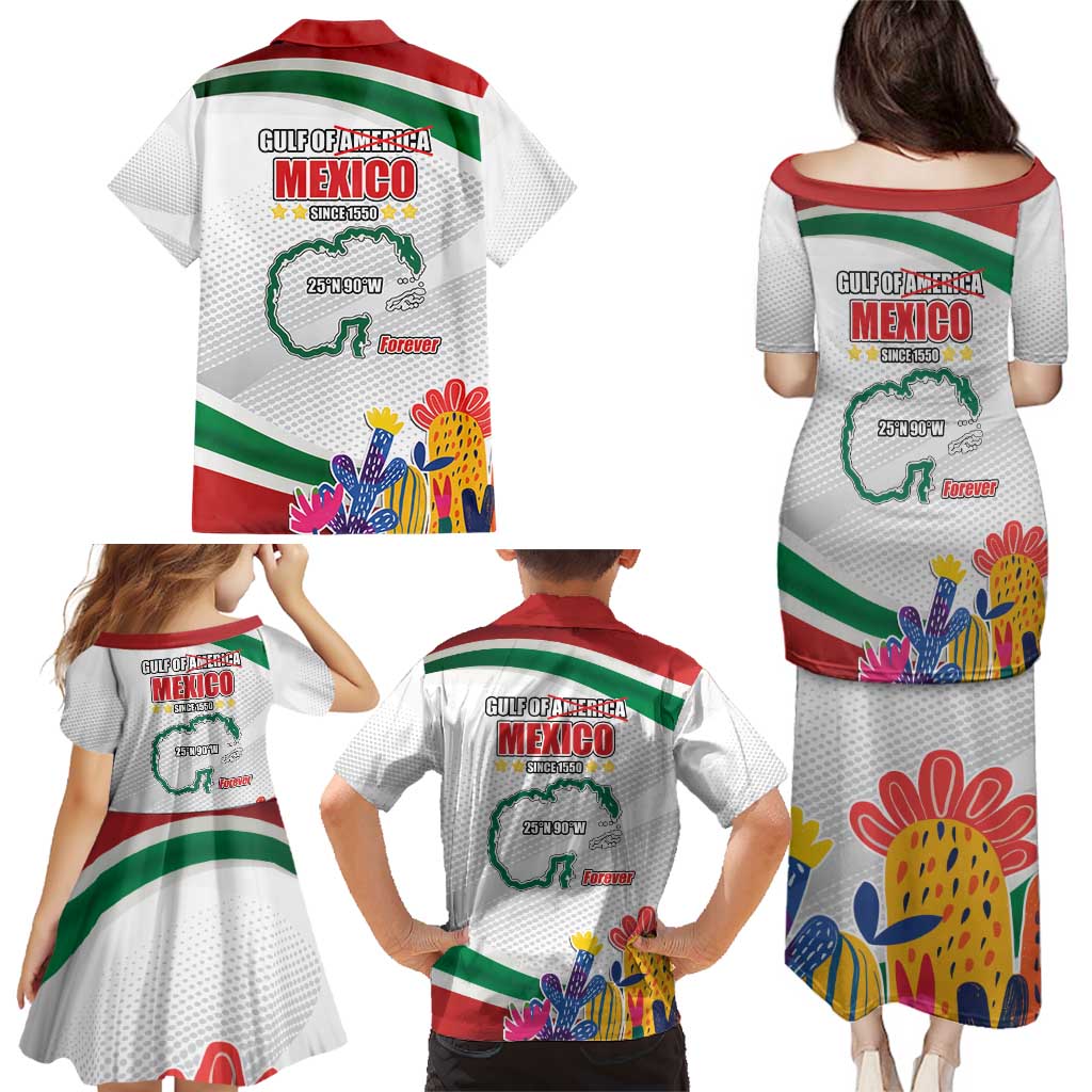 Gulf Of Mexico Since 1550 Family Matching Puletasi and Hawaiian Shirt Golfo De Mexico Forever