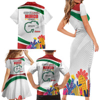 Gulf Of Mexico Since 1550 Family Matching Short Sleeve Bodycon Dress and Hawaiian Shirt Golfo De Mexico Forever