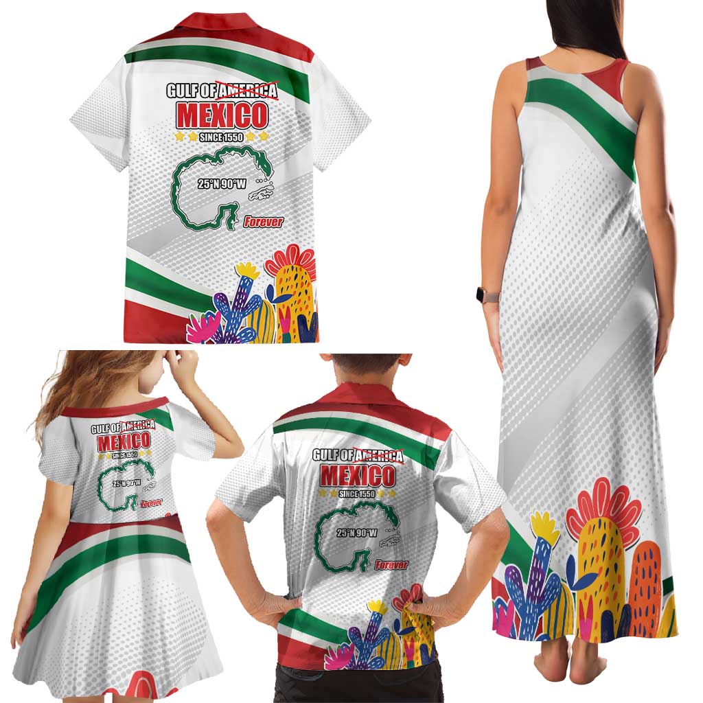 Gulf Of Mexico Since 1550 Family Matching Tank Maxi Dress and Hawaiian Shirt Golfo De Mexico Forever