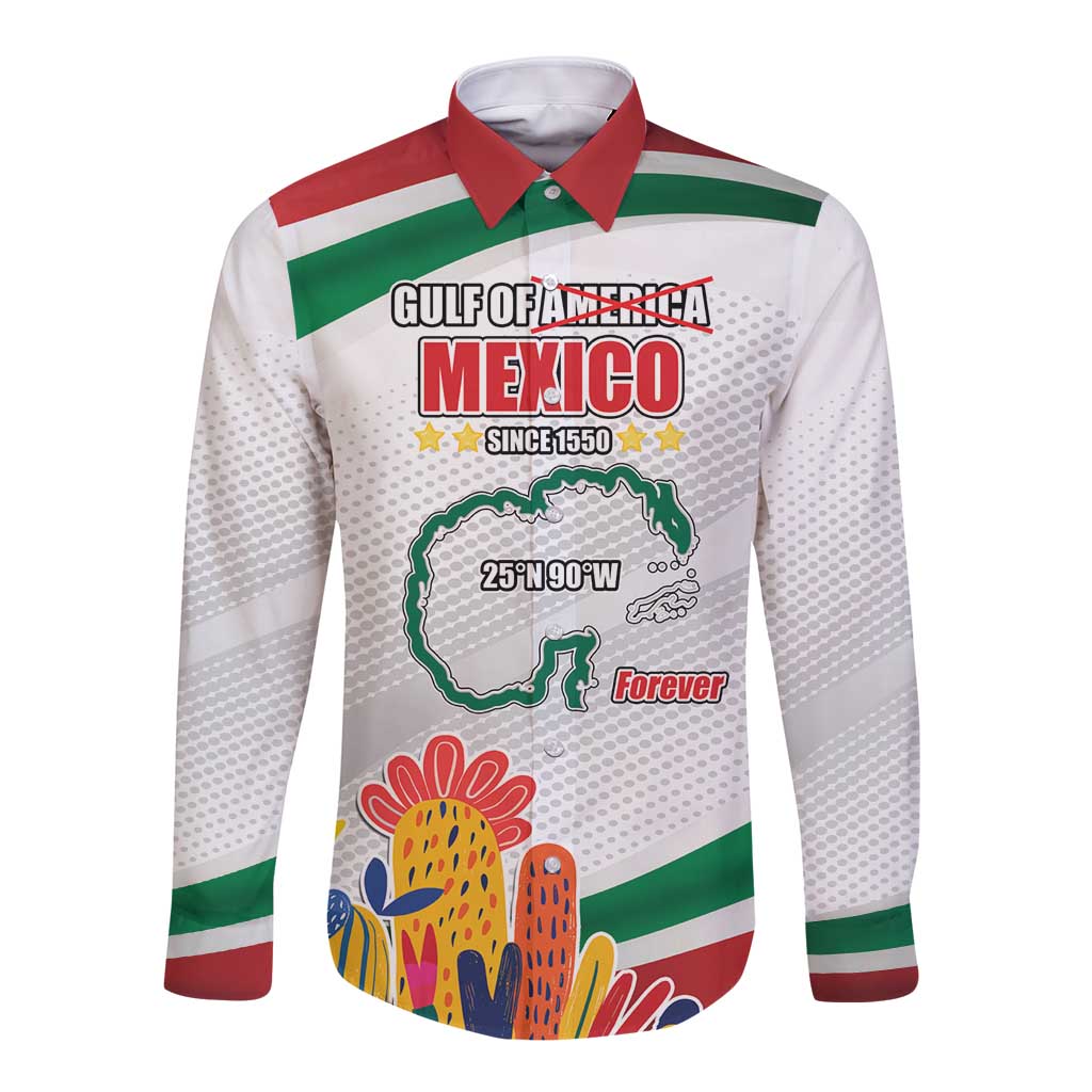 Gulf Of Mexico Since 1550 Long Sleeve Button Shirt Golfo De Mexico Forever