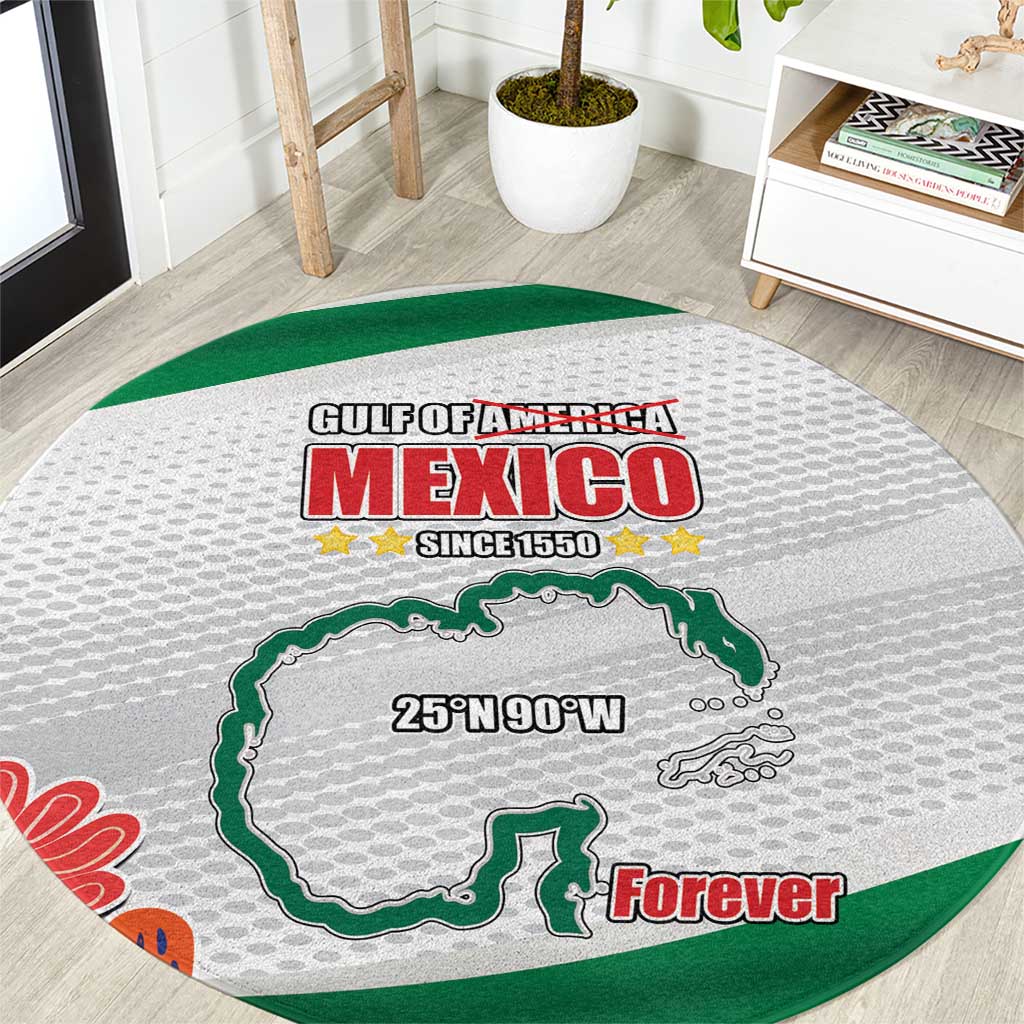 Gulf Of Mexico Since 1550 Round Carpet Golfo De Mexico Forever