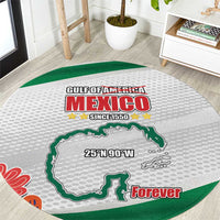Gulf Of Mexico Since 1550 Round Carpet Golfo De Mexico Forever