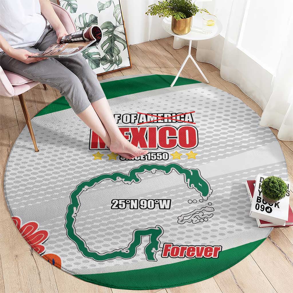 Gulf Of Mexico Since 1550 Round Carpet Golfo De Mexico Forever