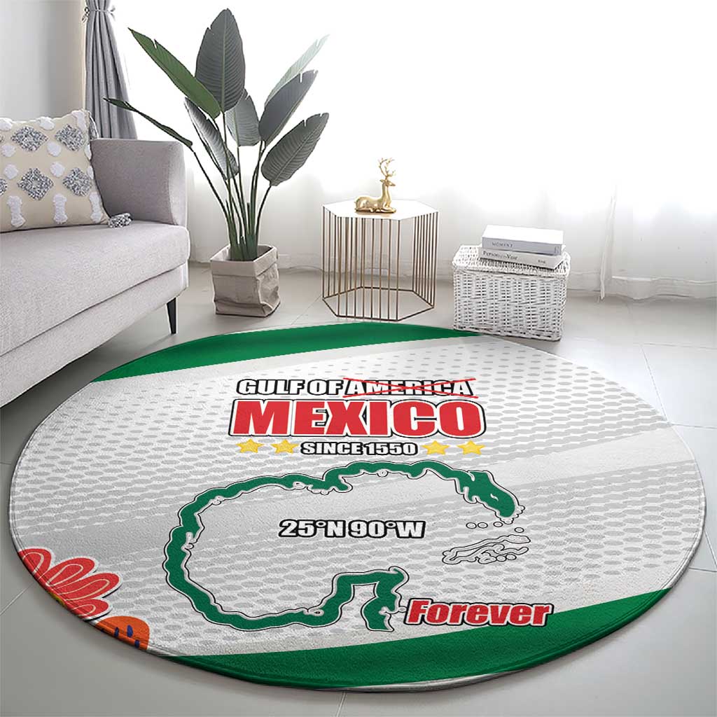 Gulf Of Mexico Since 1550 Round Carpet Golfo De Mexico Forever