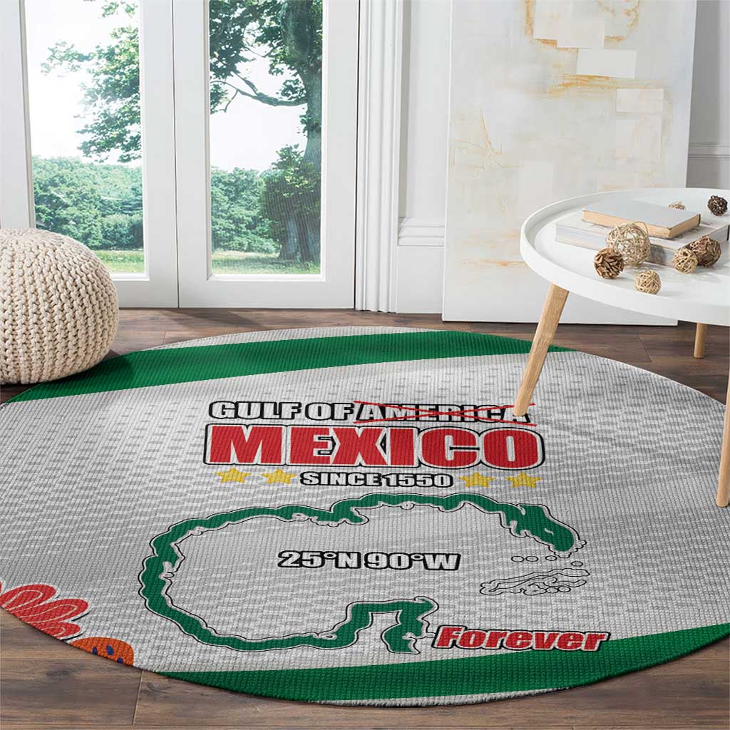 Gulf Of Mexico Since 1550 Round Carpet Golfo De Mexico Forever
