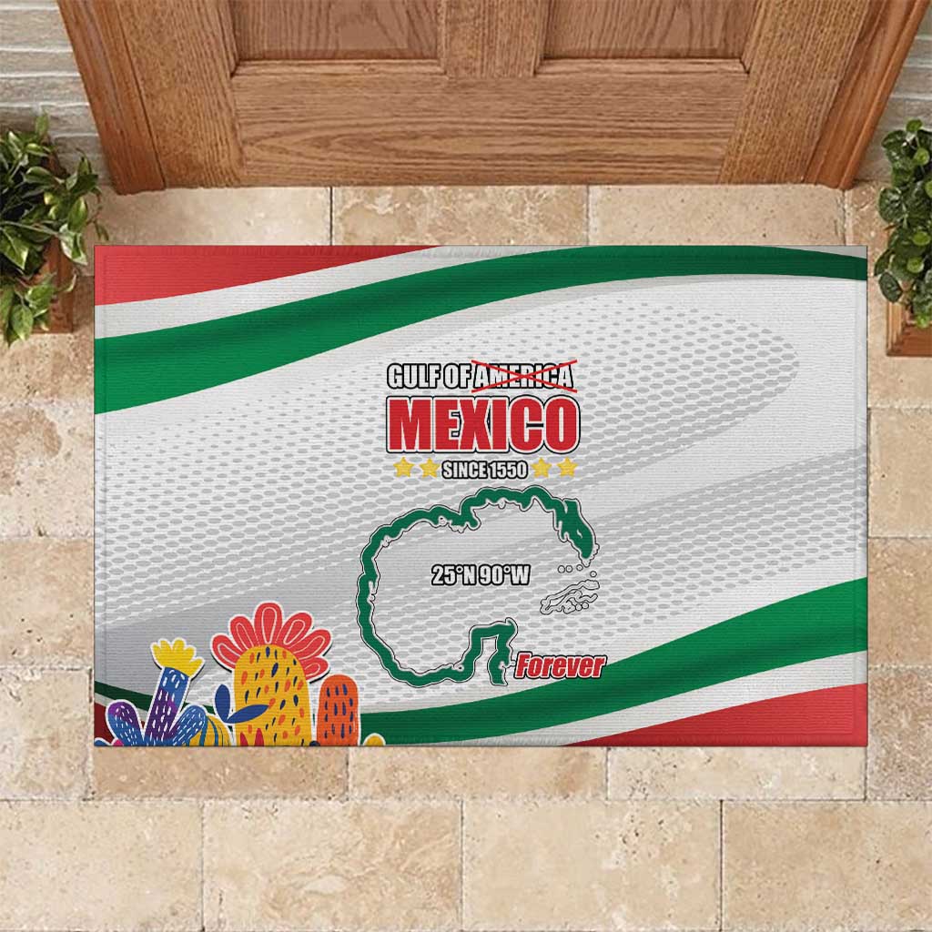 Gulf Of Mexico Since 1550 Rubber Doormat Golfo De Mexico Forever