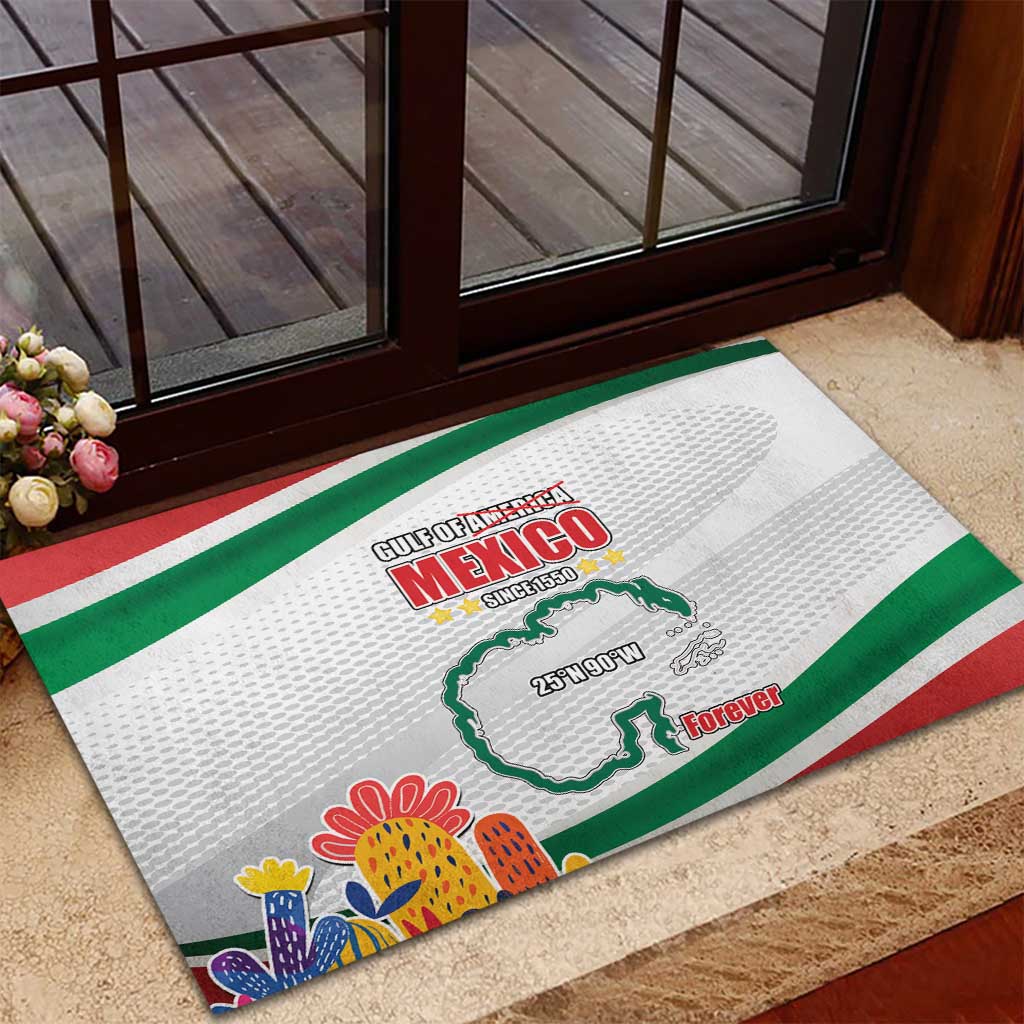 Gulf Of Mexico Since 1550 Rubber Doormat Golfo De Mexico Forever