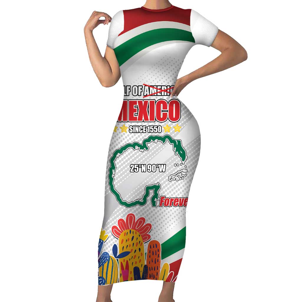Gulf Of Mexico Since 1550 Short Sleeve Bodycon Dress Golfo De Mexico Forever