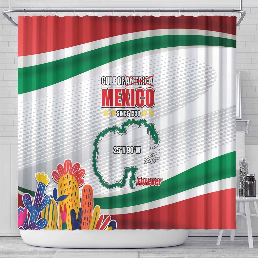 Gulf Of Mexico Since 1550 Shower Curtain Golfo De Mexico Forever