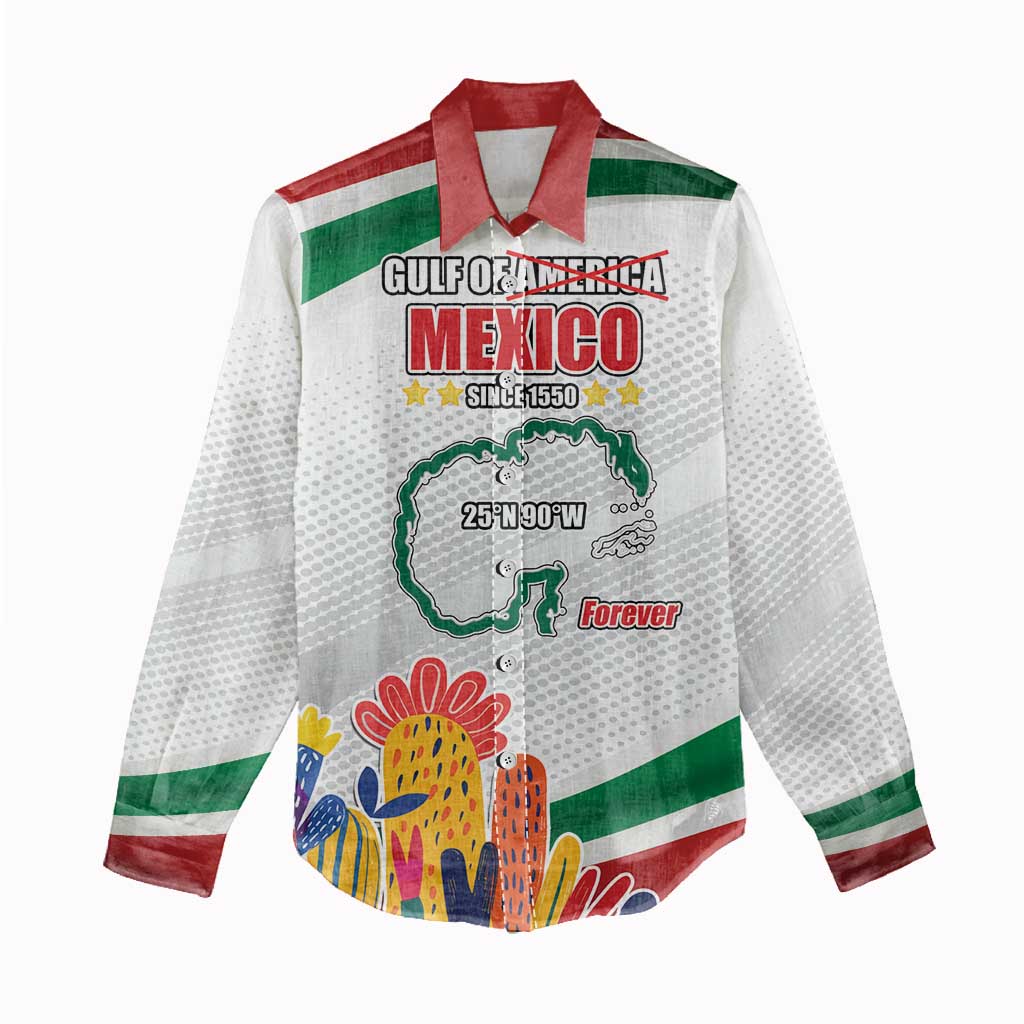 Gulf Of Mexico Since 1550 Women Casual Shirt Golfo De Mexico Forever