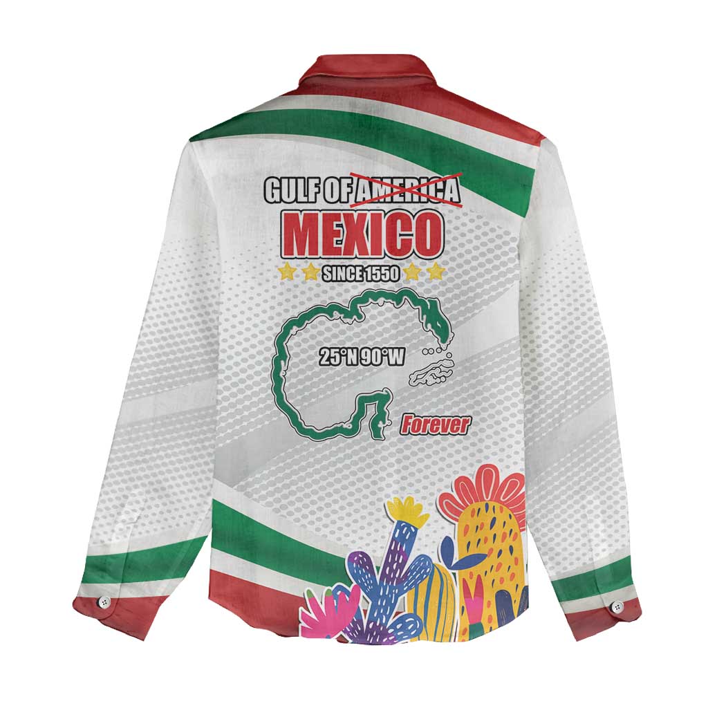 Gulf Of Mexico Since 1550 Women Casual Shirt Golfo De Mexico Forever