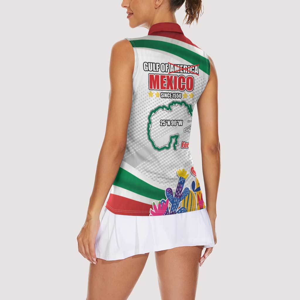 Gulf Of Mexico Since 1550 Women Sleeveless Polo Shirt Golfo De Mexico Forever