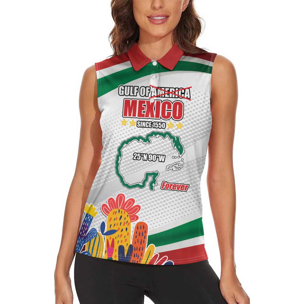 Gulf Of Mexico Since 1550 Women Sleeveless Polo Shirt Golfo De Mexico Forever