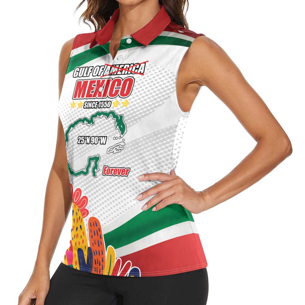 Gulf Of Mexico Since 1550 Women Sleeveless Polo Shirt Golfo De Mexico Forever