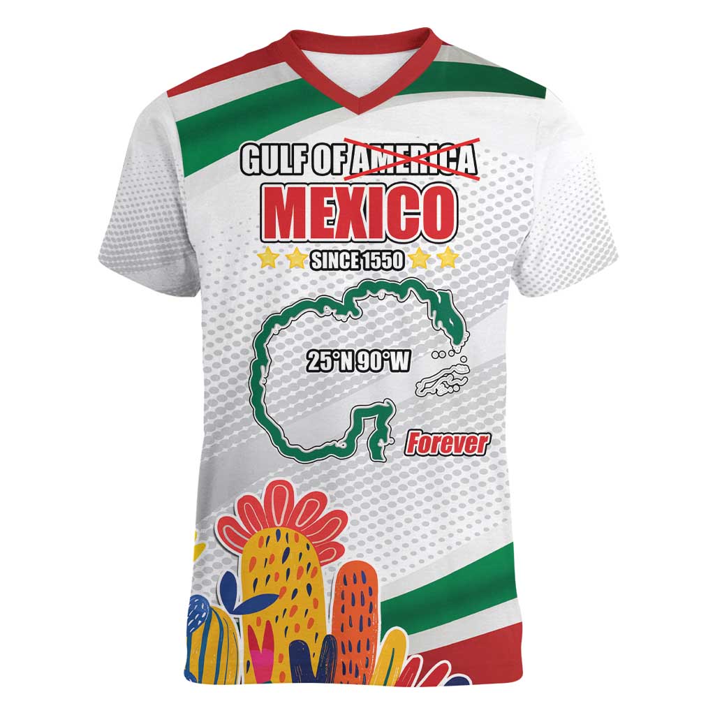 Gulf Of Mexico Since 1550 Women V-Neck T-Shirt Golfo De Mexico Forever