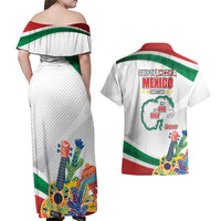 Gulf Of Mexico Since 1569 Couples Matching Off Shoulder Maxi Dress and Hawaiian Shirt Golfo De Mexico The One and Only LT17