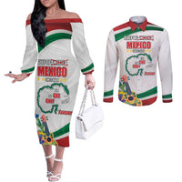 Gulf Of Mexico Since 1569 Couples Matching Off The Shoulder Long Sleeve Dress and Long Sleeve Button Shirt Golfo De Mexico The One and Only LT17