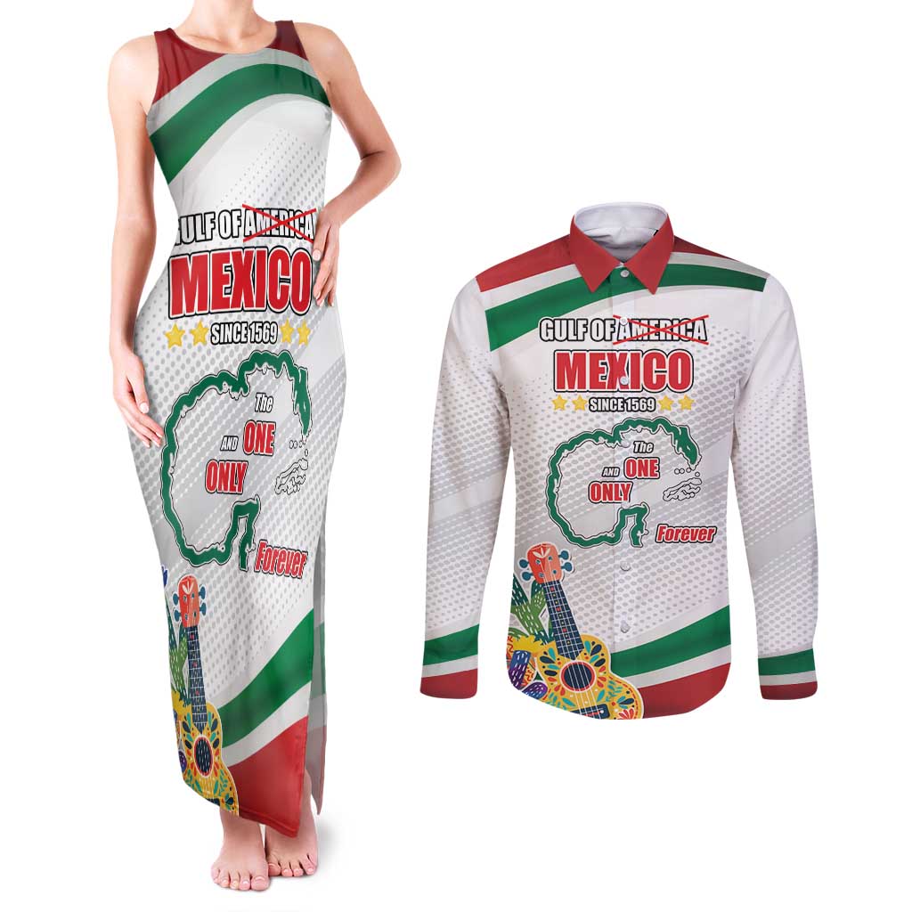 Gulf Of Mexico Since 1569 Couples Matching Tank Maxi Dress and Long Sleeve Button Shirt Golfo De Mexico The One and Only LT17
