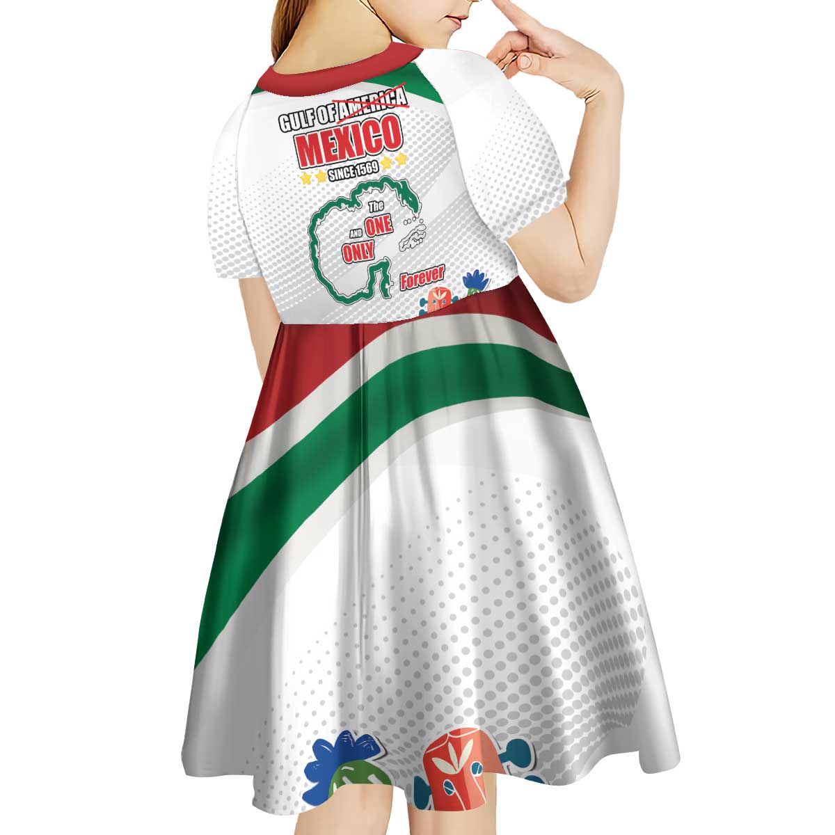 Gulf Of Mexico Since 1569 Kid Short Sleeve Dress Golfo De Mexico The One and Only LT17