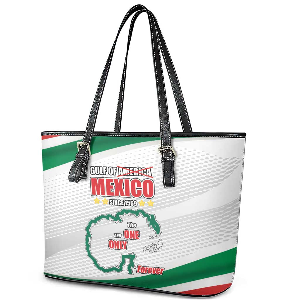 Gulf Of Mexico Since 1569 Leather Tote Bag Golfo De Mexico The One and Only