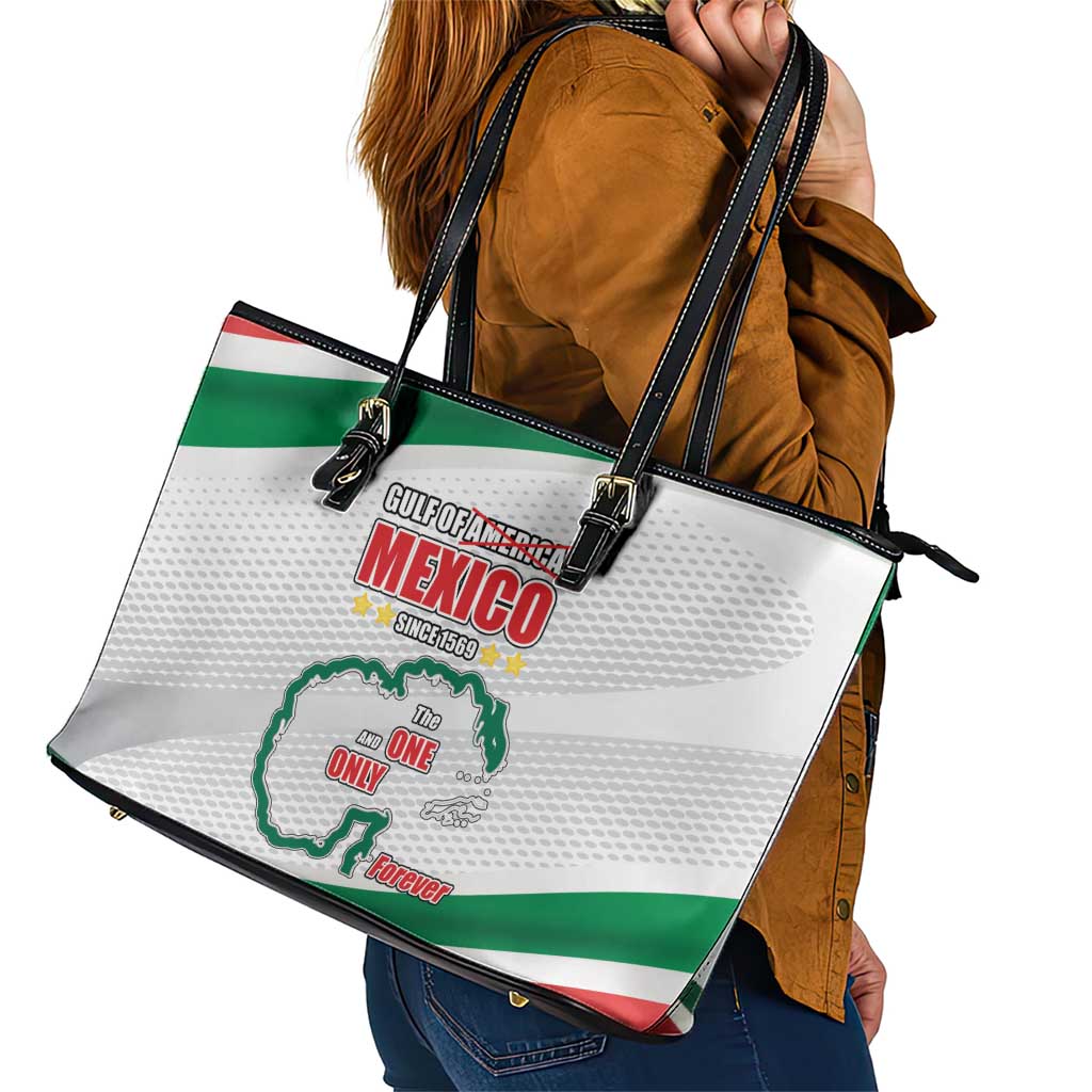 Gulf Of Mexico Since 1569 Leather Tote Bag Golfo De Mexico The One and Only