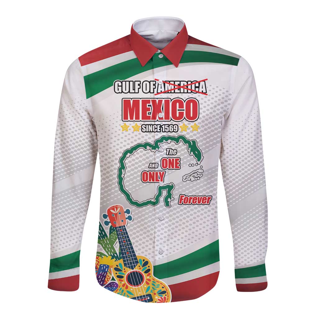 Gulf Of Mexico Since 1569 Long Sleeve Button Shirt Golfo De Mexico The One and Only LT17
