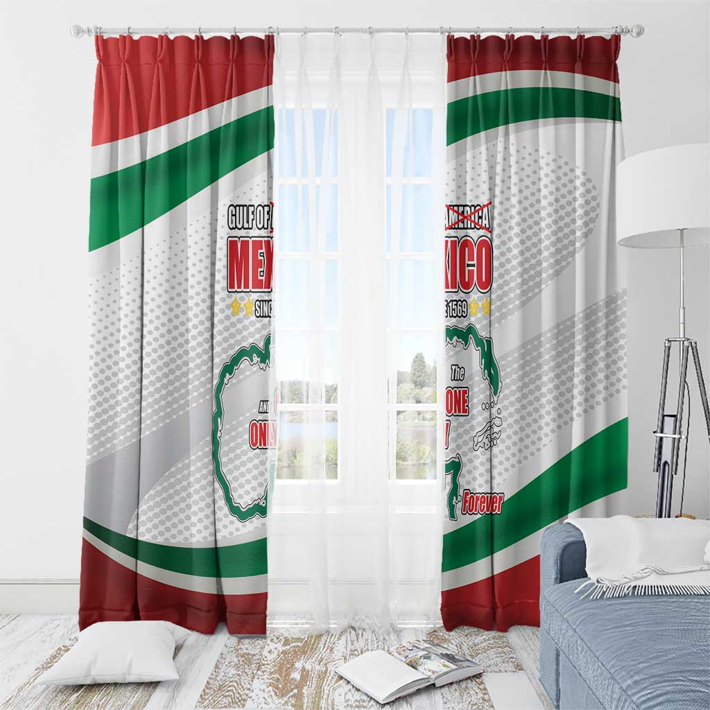 Gulf Of Mexico Since 1569 Window Curtain Golfo De Mexico The One and Only