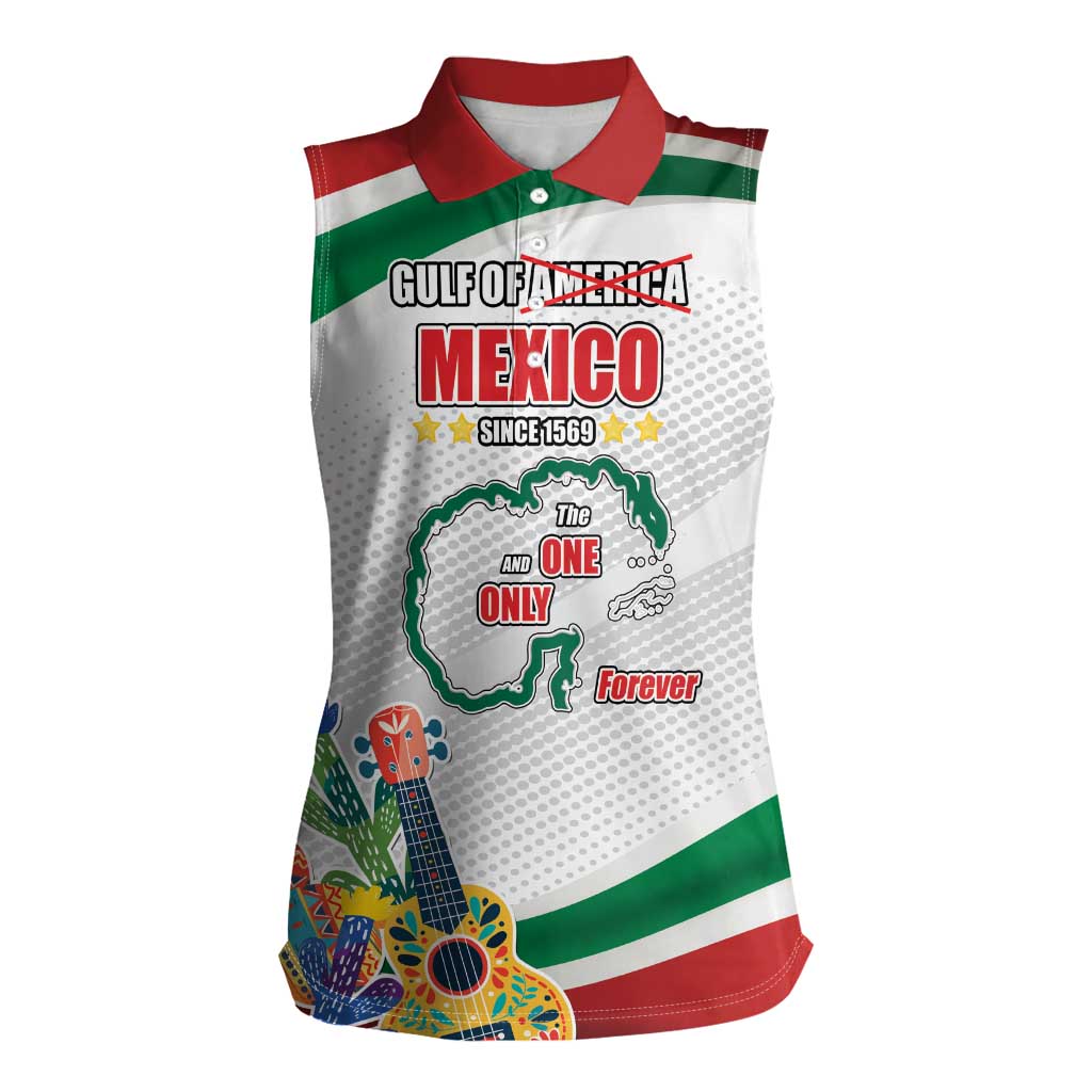 Gulf Of Mexico Since 1569 Women Sleeveless Polo Shirt Golfo De Mexico The One and Only LT17