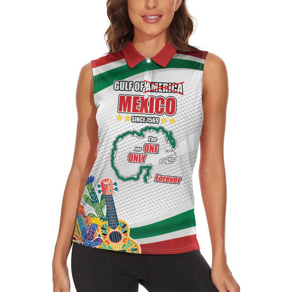Gulf Of Mexico Since 1569 Women Sleeveless Polo Shirt Golfo De Mexico The One and Only LT17