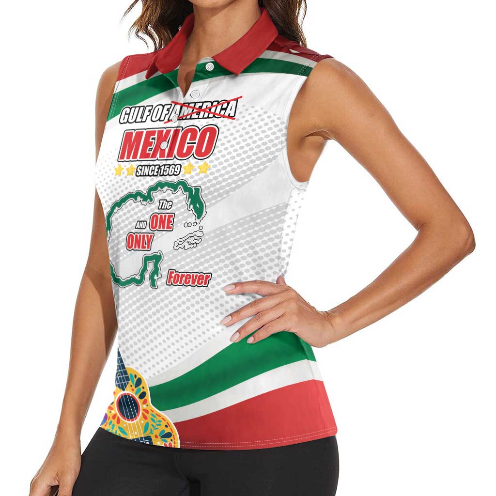 Gulf Of Mexico Since 1569 Women Sleeveless Polo Shirt Golfo De Mexico The One and Only LT17