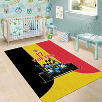 Custom Belgium Formula One Area Rug Motorsport with Flag F1 World Championship