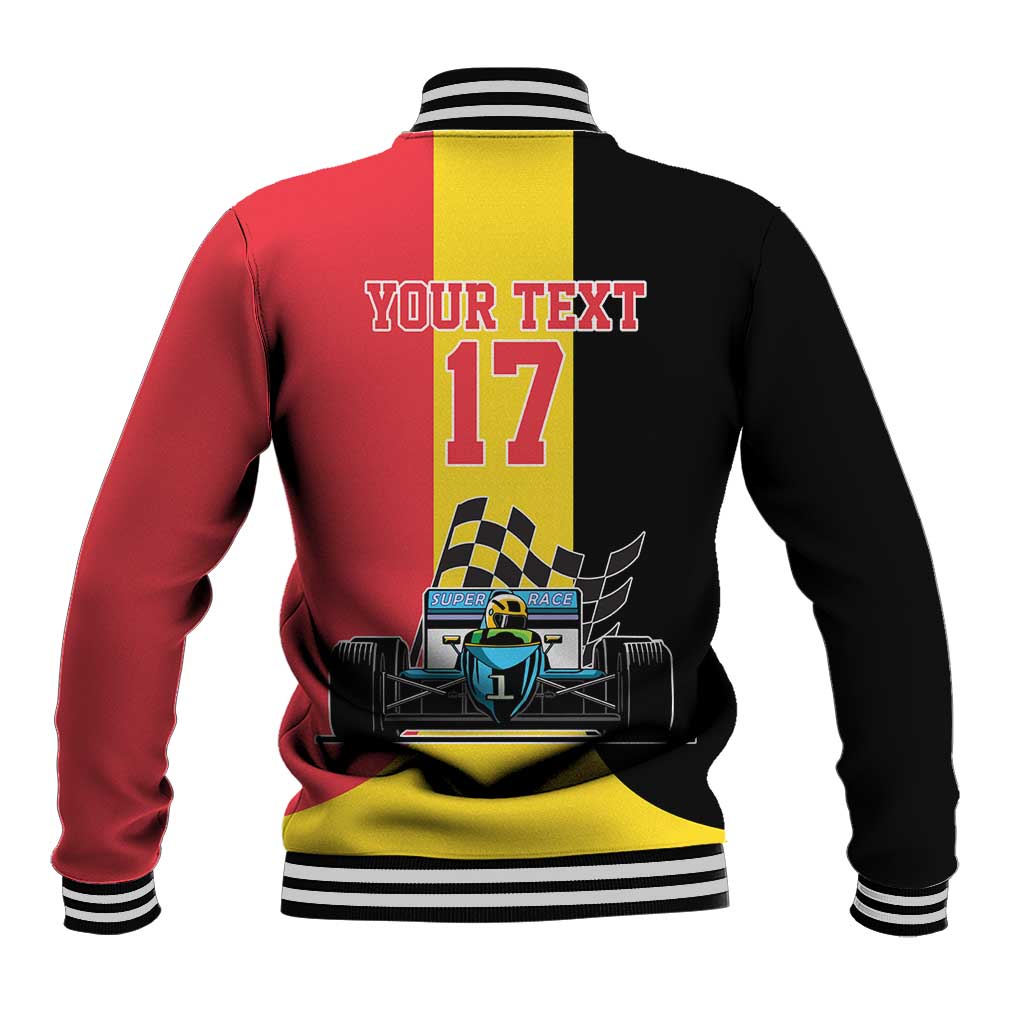 Custom Belgium Formula One Baseball Jacket Motorsport with Flag F1 World Championship