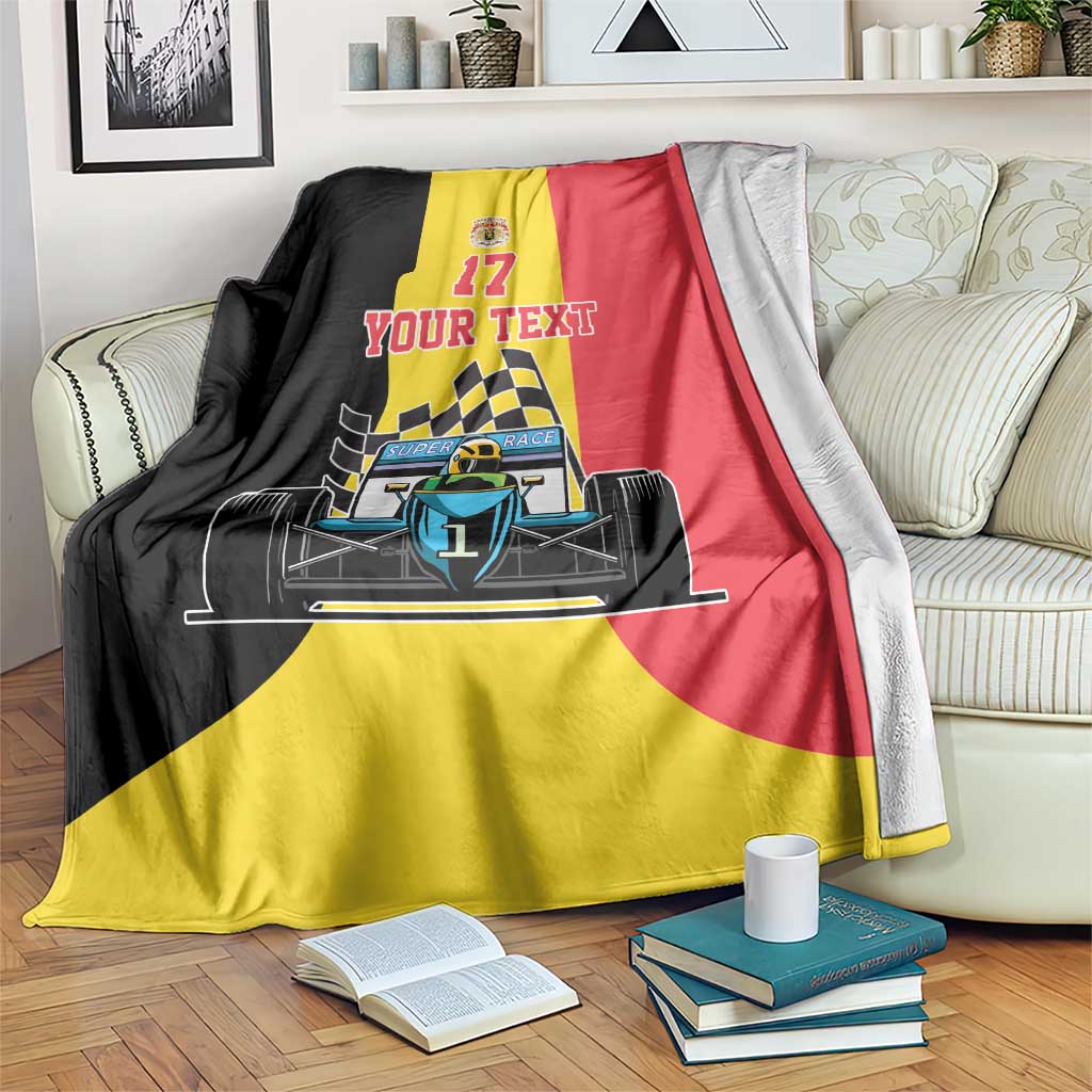 Custom Belgium Formula One Blanket Motorsport with Flag F1 World Championship